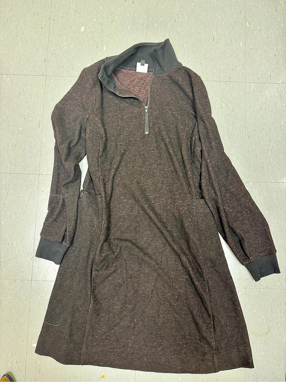 cabi Cuddle Dress Long Sleeve Mini Dress Brown Small